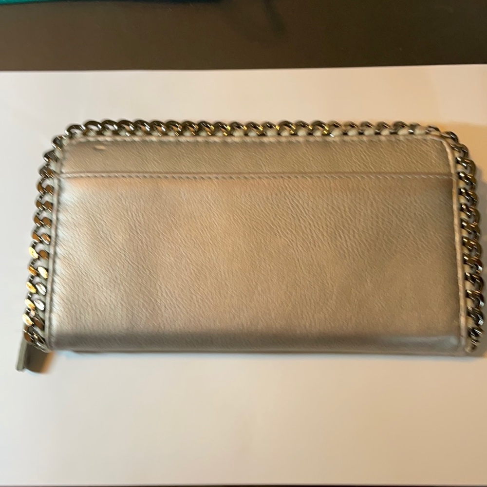 Silver leather wallet
